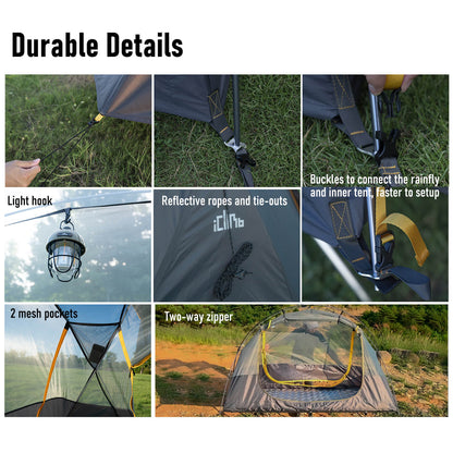 1-Person Ultralight Backpacking Tent