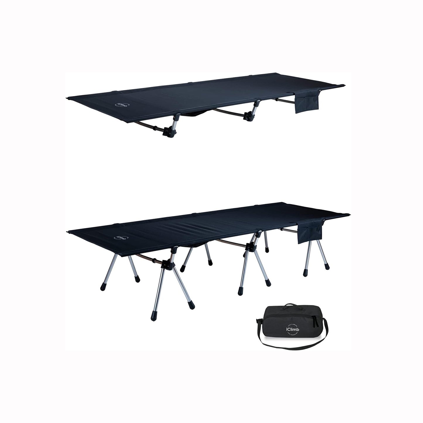 高さ2段階調節折りたたみコット