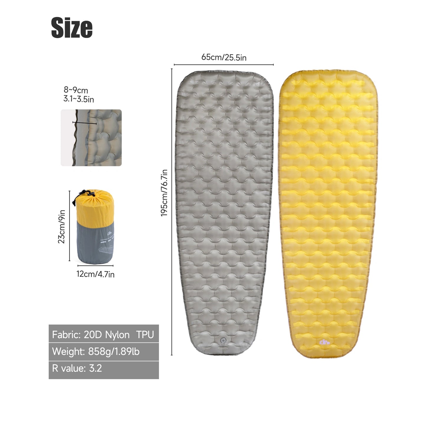 Sleeping Pad with Reinforced Sidewalls