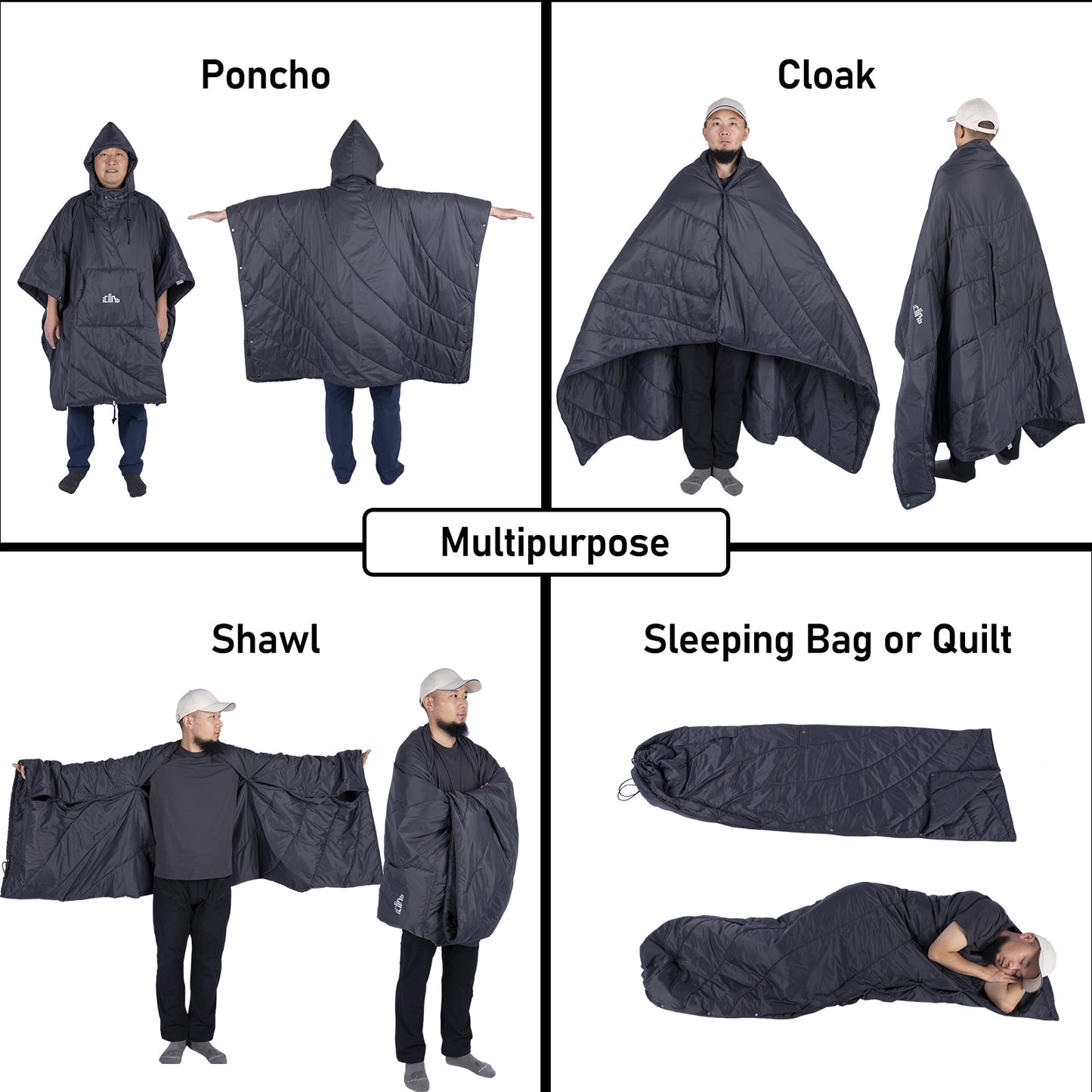 Hooded 3M Thinsulate Camping Blanket 307