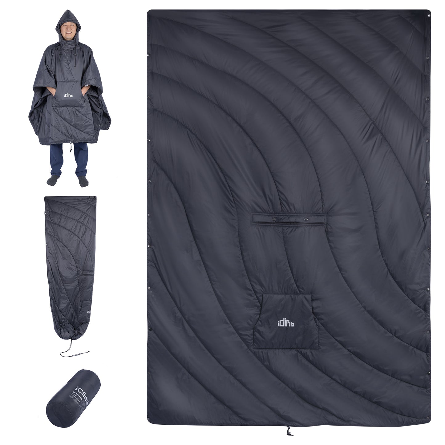 Hooded 3M Thinsulate Camping Blanket 307H