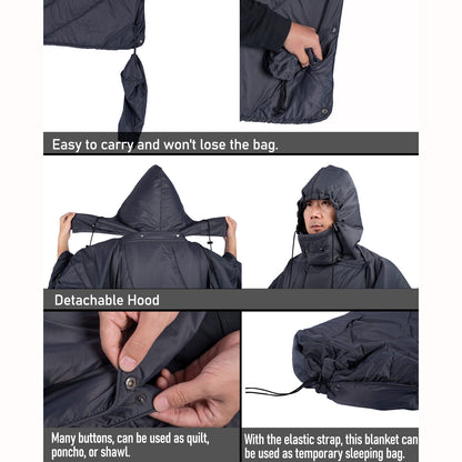 Hooded 3M Thinsulate Camping Blanket 307H