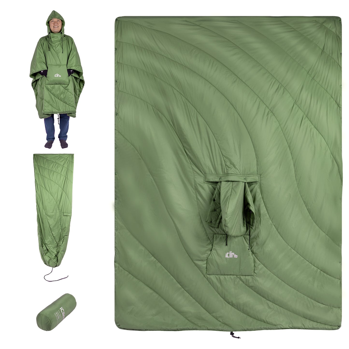Hooded 3M Thinsulate Camping Blanket 307H