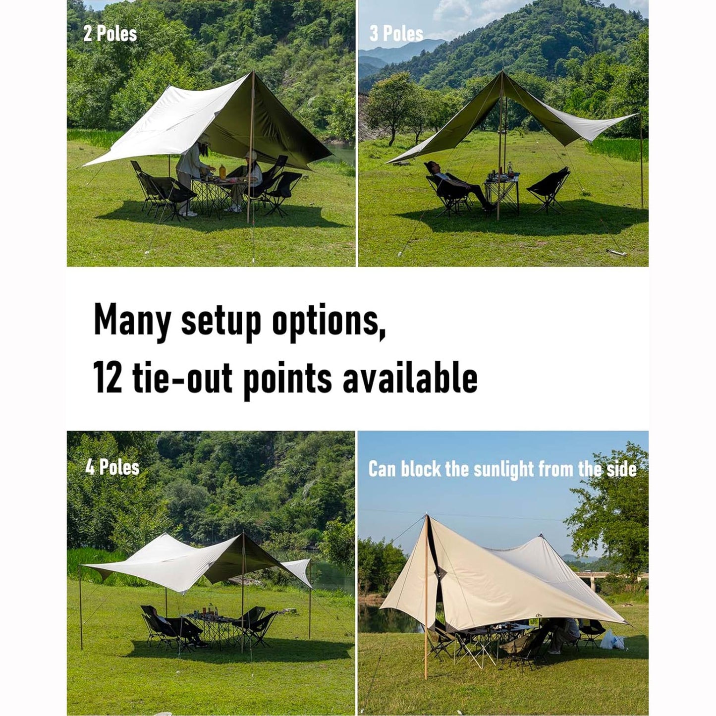 6–12 Person Camping Tarp Shelter