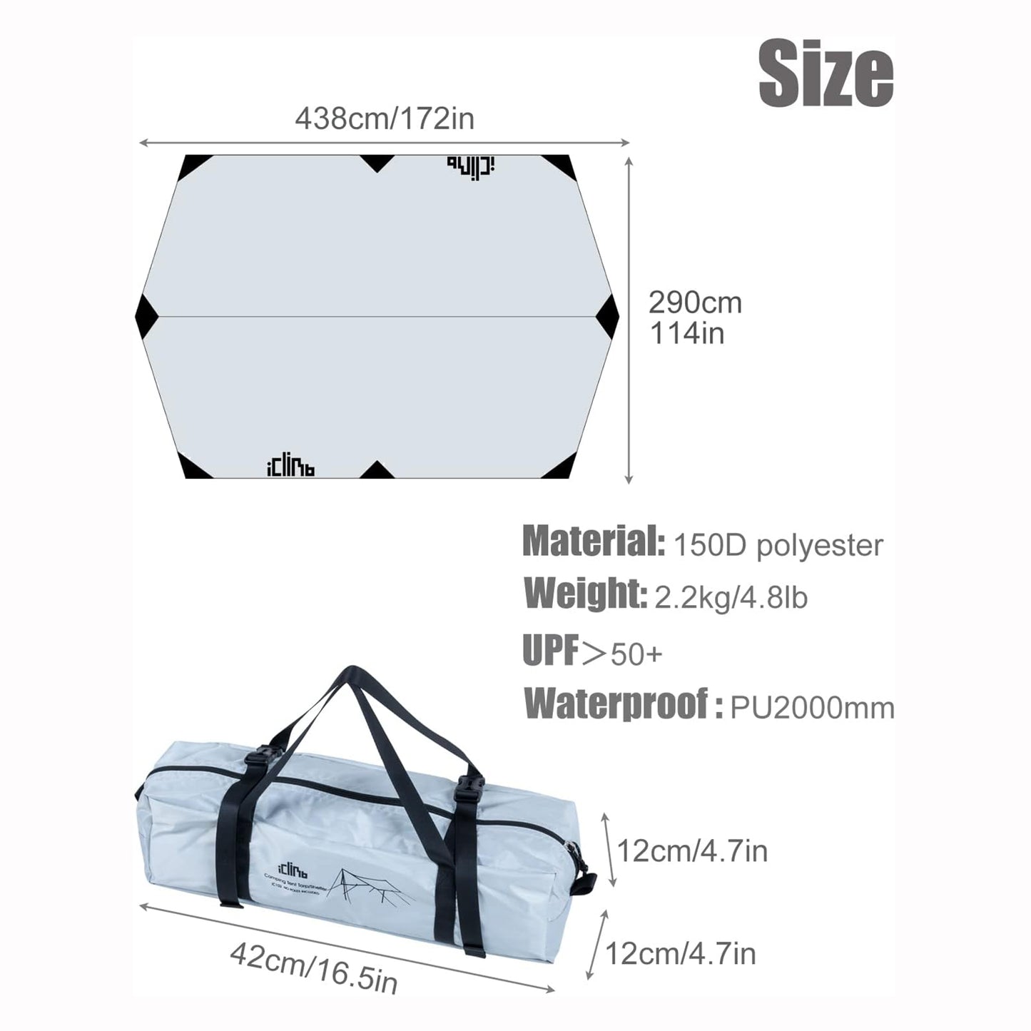 4–8 Person Camping Tarp Shelter