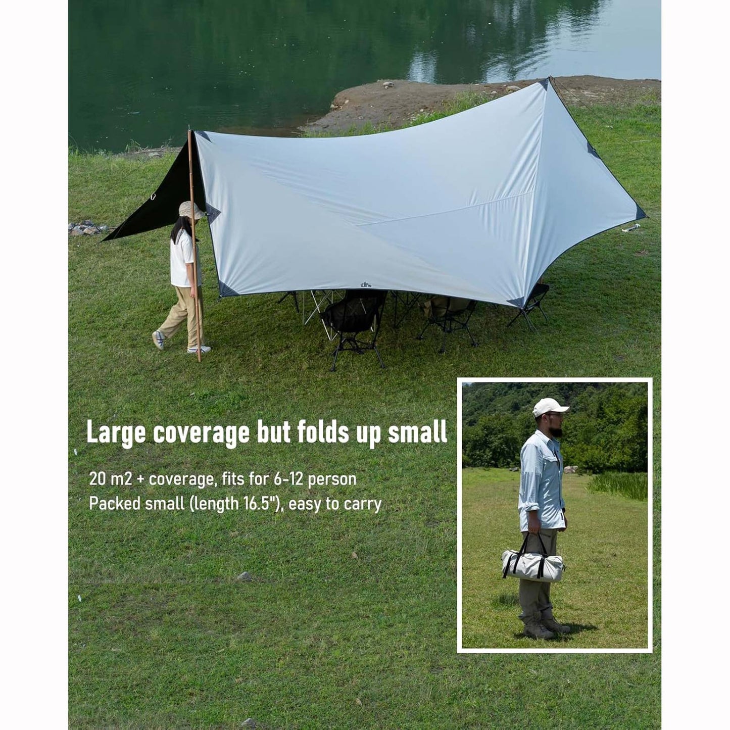 6–12 Person Camping Tarp Shelter