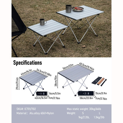 アルミキャンプテーブル S/M