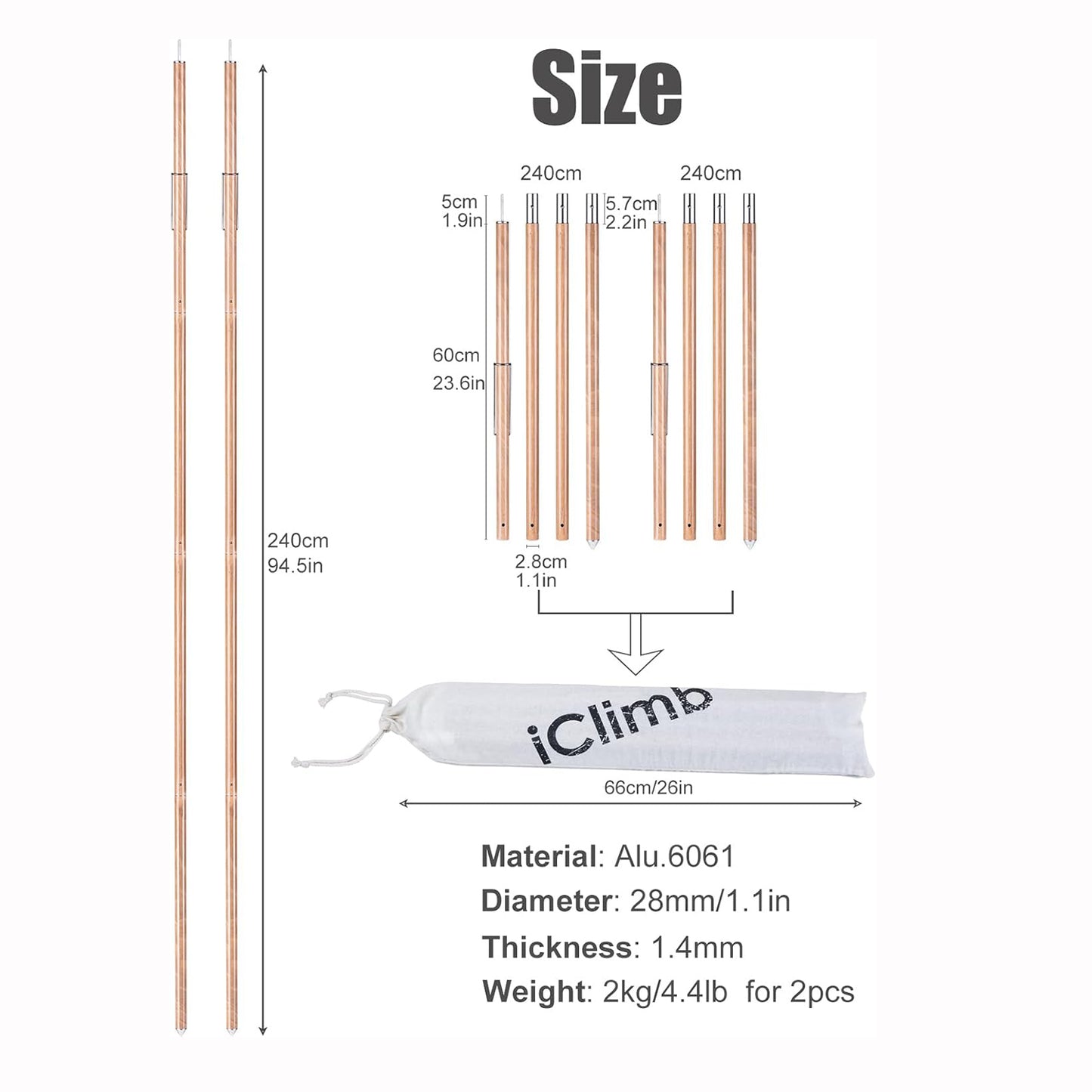 Alu. Tarp Poles