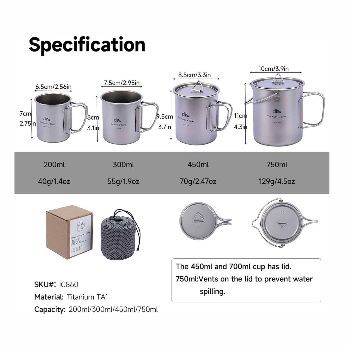 Titanium Camping Cup
