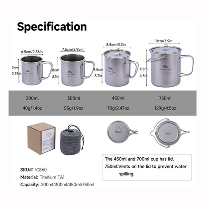 Titanium Camping Cup