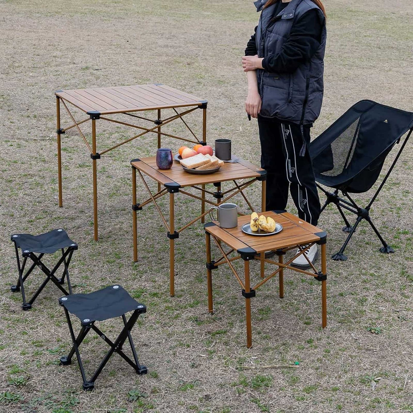 Alu. Folding Square Table S/M/L